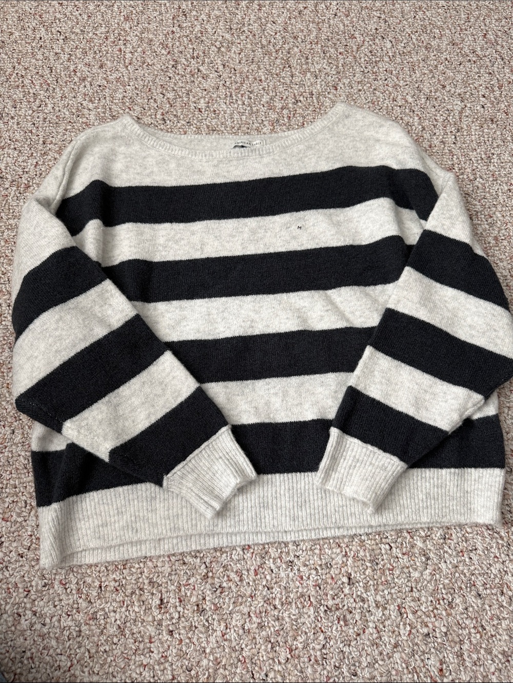 Striped Black and Cream Women’s Sweater